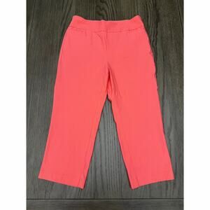 Kim Rogers Tummy Control Crop Pants Women 6 Coral